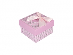 Подарочная коробка розового цвета с бантом малая